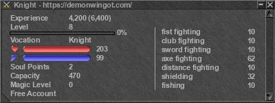 Signature for player Knight