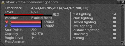 Signature for player Monk