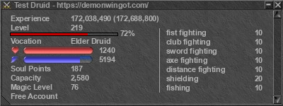 Signature for player Test Druid